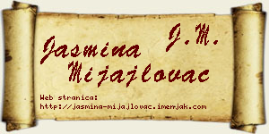 Jasmina Mijajlovac vizit kartica